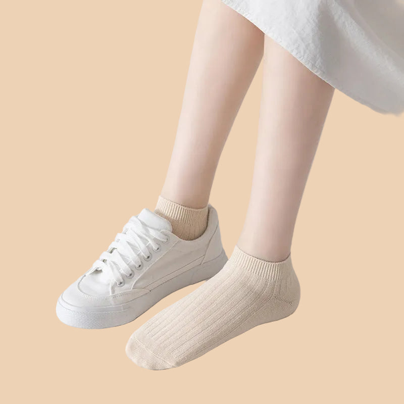 [PACK OF 5] Lovellee Ankle Socks for Women Summer Thin Breathable