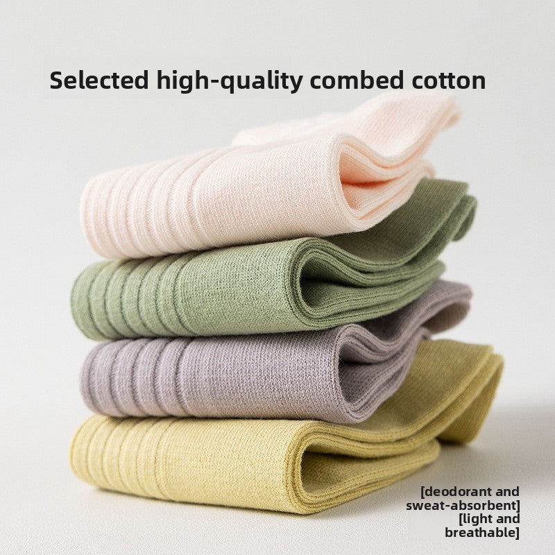 [PACK OF 5] Lovellee Ankle Socks for Women Summer Thin Breathable